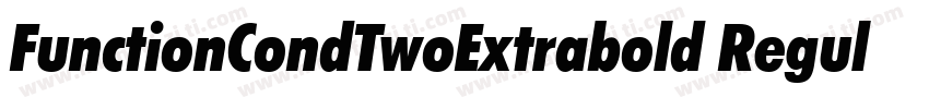 FunctionCondTwoExtrabold Regular字体转换